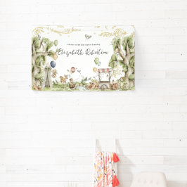 Circus | Welkom op de Woodland Forest Baby Shower Spandoek