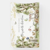 Circus | Welkomstwoord bos Baby shower bossen Spandoek (Verticaal)