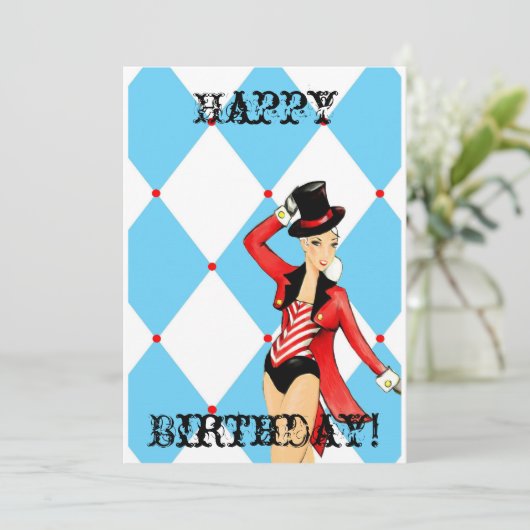 Circus Wenskaart Kaart (Staand voorkant)