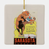 Circus Winterkwartier Keramisch Ornament (Achterkant)