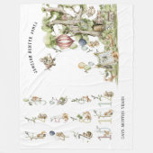 Circus Woodland Forest Animals | Baby Mijlsteen Fleece Deken (Voorkant)