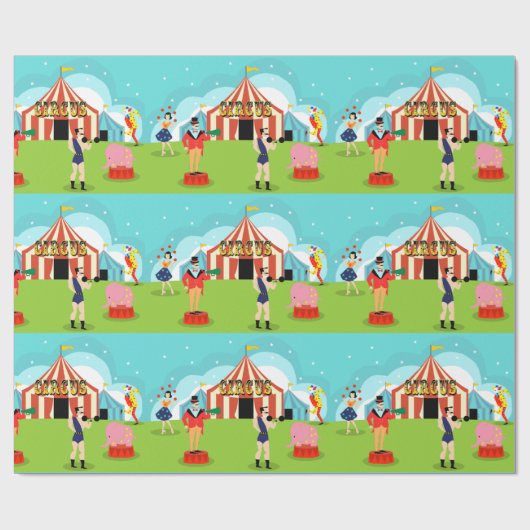  Circus Wrapping Paper Cadeaupapier (Vlak)