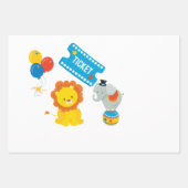 Circus Wrapping Paper Flat Sheet Set van 3 (Voorkant 3)