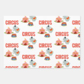 Circus Wrapping Paper Flat Sheet Set van 3 (Voorkant 2)