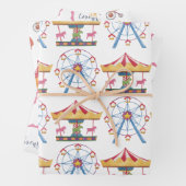 Circus Wrapping Paper Flat Sheet Set van 3 (In situ)