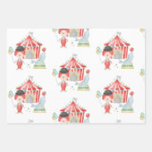 Circus wrapping paper, verjaardagskadeklap inpakpapier vel (Voorkant 3)