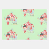Circus wrapping paper, verjaardagskadeklap inpakpapier vel (Voorkant 2)