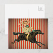  circusacrobaat op een briefkaart (Voorkant / Achterkant)