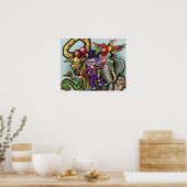 Circusclown en Dieren Poster (Keuken)