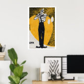 Circusclown Vioolspelend Kunstprint van Luciferdoo Poster (Thuiskantoor)