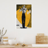 Circusclown Vioolspelend Kunstprint van Luciferdoo Poster (Keuken)