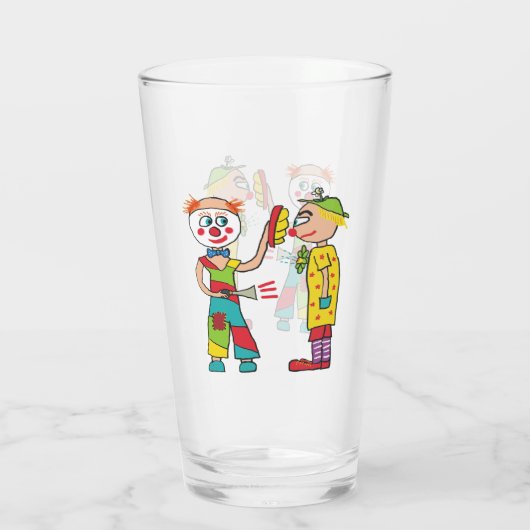 Circusclowns Glas (Achterkant)