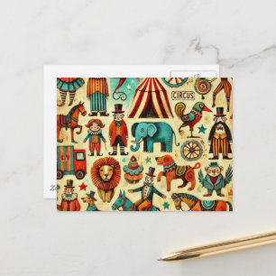 circuscollage briefkaart