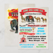 circusdieren Babyschoenen Kaart (Voorkant / Achterkant)