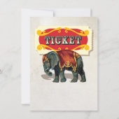  circusdieren Babyschoenen Kaart (Achterkant)