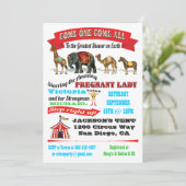  circusdieren Babyschoenen Kaart (Staand voorkant)