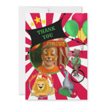 Circusdieren Kinderen Plat Dankkaart