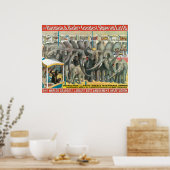 Circusdieren van olifanten en Posters in kooien (Keuken)