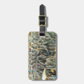 Circusdieren van olifanten en Posters in kooien Bagagelabel (Voorkant verticaal)