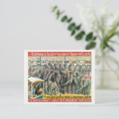 Circusdieren van olifanten en Posters in kooien Briefkaart (Staand voorkant)