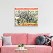 Circusdieren van olifanten en Posters in kooien Canvas Afdruk (Insitu (Woonkamer))