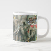 Circusdieren van olifanten en Posters in kooien Grote Koffiekop (Rechts)