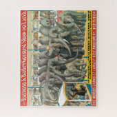 Circusdieren van olifanten en Posters in kooien Legpuzzel (Verticaal)