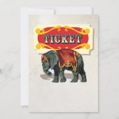 circusdieren verjaardagsfeestjes kaart (Achterkant)