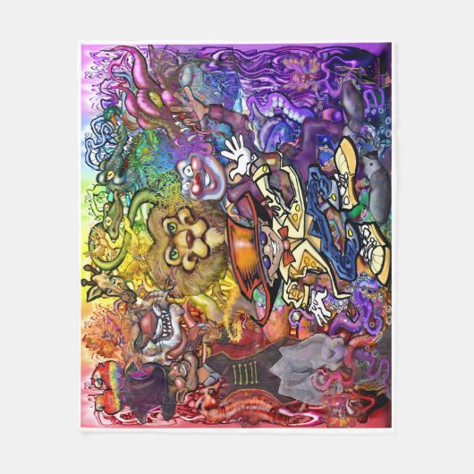 Circusdroom Fleece Deken (Voorkant)