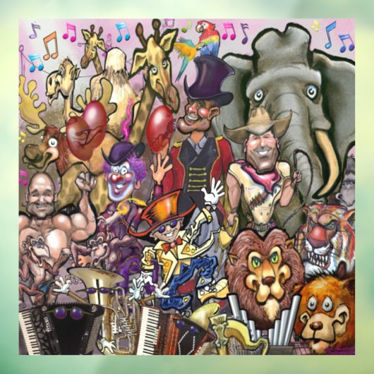 Circusdroom Raamsticker (Vel 3)