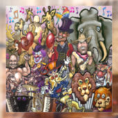 Circusdroom Raamsticker (Vel 2)