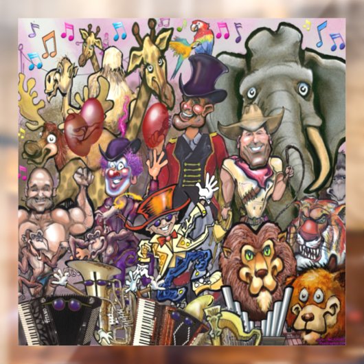 Circusdroom Raamsticker (Vel 2)