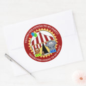 Circusfeest Bedanktsticker Ronde Sticker (Envelop)
