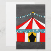 Circusfeest en tent aan één kant blanco op de voor briefpapier (Voorkant / Achterkant)