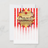 Circusfeest Rood Wit Goud Gestreept Tafelnummer (Achterkant)