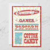  circusfeestdag voor typografie kaart (Achterkant)