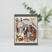 Circushonden, illustratie, briefkaart (Staand voorkant)