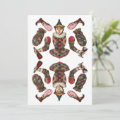 circuskast jongen gelede papierpop kaart (Staand voorkant)