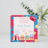 circuskopie, we blazen ballonnen op... kaart (Staand voorkant)