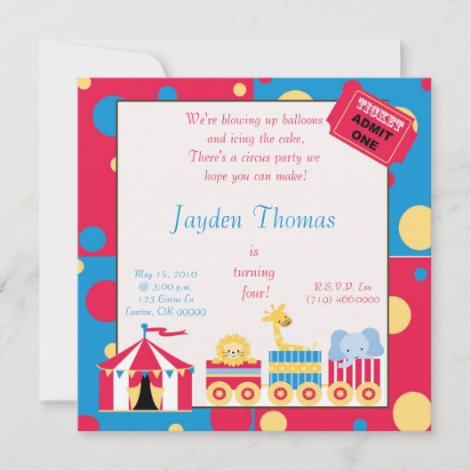 circuskopie, we blazen ballonnen op... kaart (Voorkant)