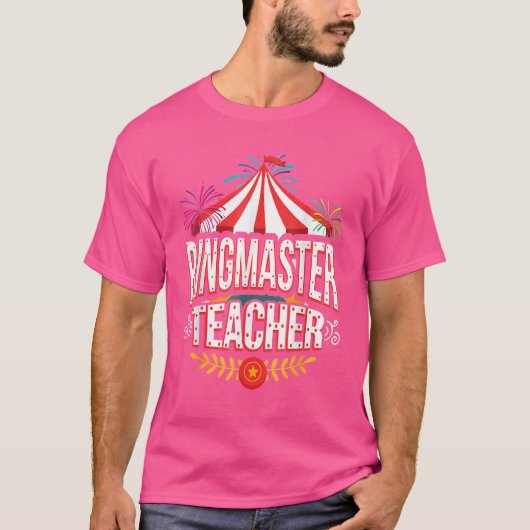 Circusmeester Leraar Circus Carnaval Terug naar sc T-shirt (Voorkant)