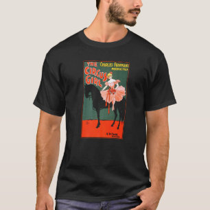 Circusmeisje Vaudeville Ballerina Op Zwarte Paard  T-shirt
