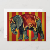  circusolifant briefkaart (Voorkant / Achterkant)