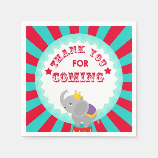 circusolifant servetten (Voorkant)
