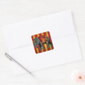 circusolifant vierkante sticker (Envelop)