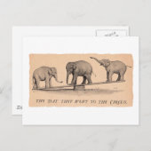 circusolifanten briefkaart (Voorkant / Achterkant)