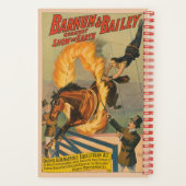 Circuspaard springt door een vlammende hoepel notitieboek (Achterkant)