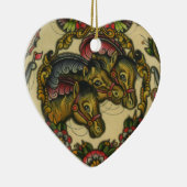 circuspaarden keramisch ornament (Rechts)