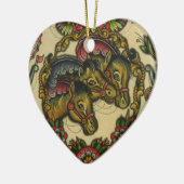circuspaarden keramisch ornament (Links)