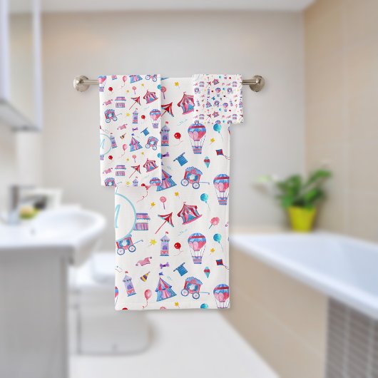 circuspatroon | Turquoise blauw Bad Handdoek